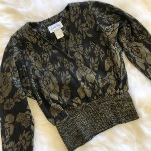 Vintage Black/Gold Top (fits XS-M)